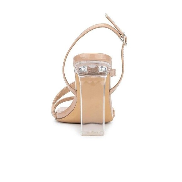 NY & C Womens 6 M Nude Strappy Clear Pump High Heels DISPLAY HY6 - Picture 2 of 6